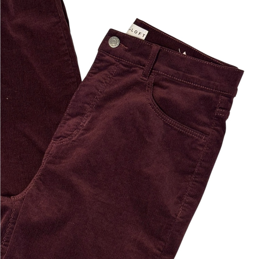 LOFT Wine Corduroy Slim Jeans Size 28/6